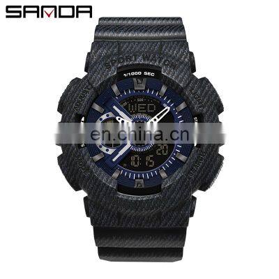 Sanda 299G 292L Leisure Sport Watches for Ladies and Men LED Luminous Waterproof Unique Functional Digital Watches Unisex