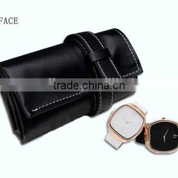 Wholesale Large Capacity Genuine Leather Watch Storage Bag Six Purse Travel Watch Bag Jewellery Pouch photo-5