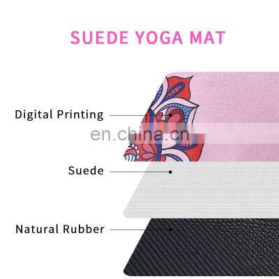 Eco Friendly Foldable Custom Tpe Printed Yoga Mats Suede Rubber Folding Suede Yoga Mat photo-3