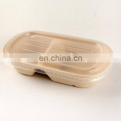 Custom Microwave Lunch Box Biodegradable Environmental Salad Container Disposable Lunch Box