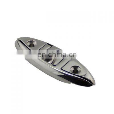 Custom 316 stainless steel fold down yacht accessories Cleat tie