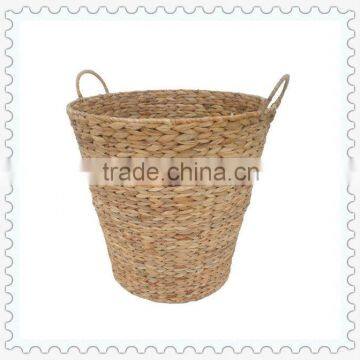 woven water hyacinth basket with lid with handle