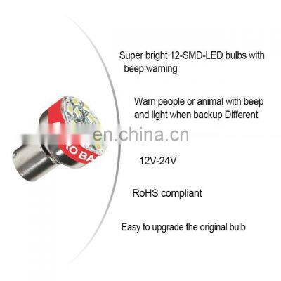 Auto Backup Reversing 12-SMD-LED Bulb With Beep Alarm 6000 Lux Brightness photo-2