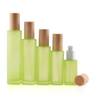 Factory Inventory Hot Sale Cylinder Shaped Skin Care Bottle Cream Jar Cosmetics Lotion Glass Bottles Packaging photo-4