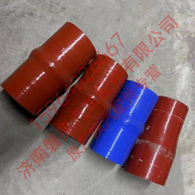 SHACMAN Heavy Truck Parts Delong Truck Accessories Original Factory Radiator Outlet Connection Rubber Tube TZ_ Silicone Rubber Tube DZ91259535201 photo-3