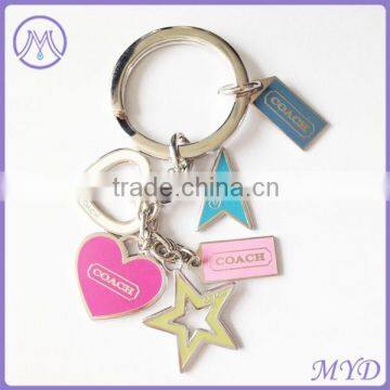 Wholesale Zinc Alloy Star Heart Coach Keychain