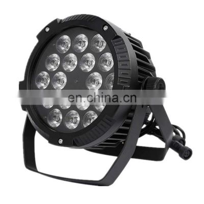 new 2023 waterproof 18pcs 18W RGBWA+UV 6in 1 led slim par/flat par can 18pcs 6 in 1 Party Wedding Club DJ Effect Lighting Show