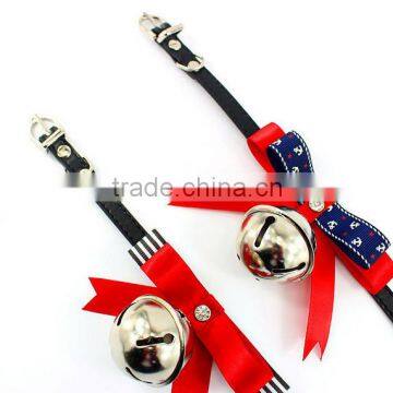 bowknot design small size leather dog collars pet products