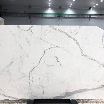 Italian Calacatta White Marble Slabs Luxury Material photo-5