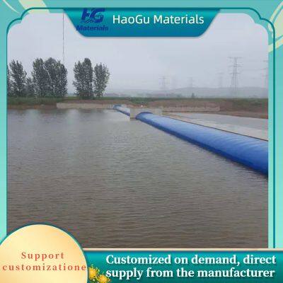 Represa de goma inflable con aire y vida útil de 20 años para riego, represa de goma resistente a terremotos de gran viga (100 m+) para ríos