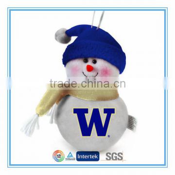 Custom plush stuffed snowman christmas decoration toys