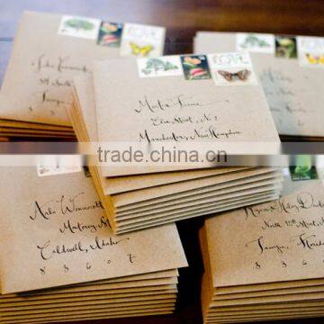 Kraft wedding invitation envelope card