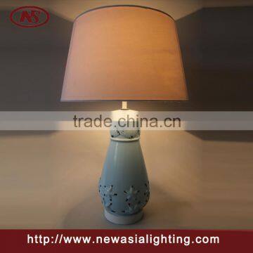 Azury ceramic base table lamp for hotel and home