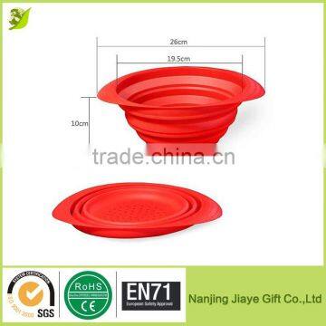 Food Grade Quality Collapsible Silicone Colander for Food Pasta Vegetables Fruit