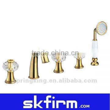 Contemporary Gold Plated Shower and Faucet