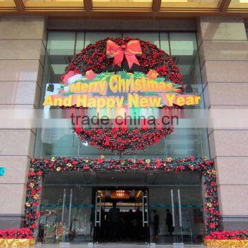 New Products Christmas Decoration Giant Artificial Hanging Christmas Wreath