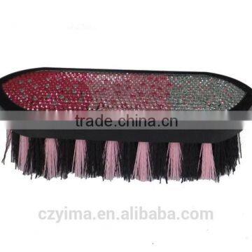 New! bling horse dandy brush/pink gradient /rhinestone