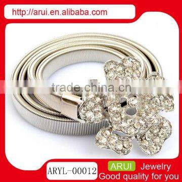 2014 fashion body jewelry silver flower waist chain belt belly chains