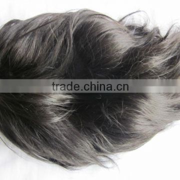 Natural black Human Hair Toupee