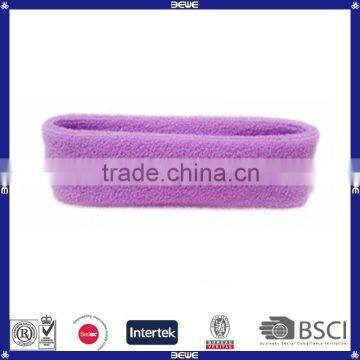 Unisex elastic cotton purple sport headband