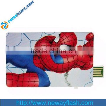 Logo prinitng spider man credit card usb flash drive