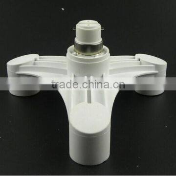 Factory price, B22-3E27/B22-4E27 4 in 1Conversion lamp holder with CE Rohs