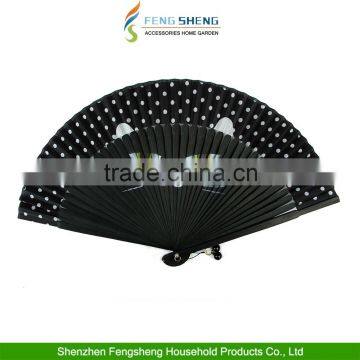 Cat Hand Fan Chinese Japanese Folding Bamboo Flower Wooden Handfan photo-4