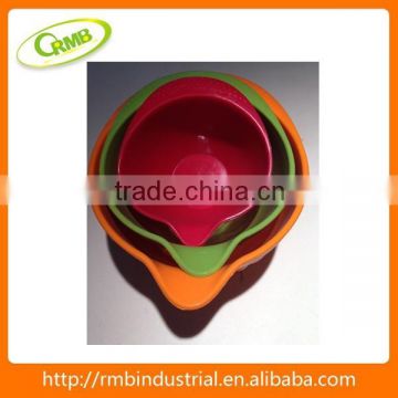 china manufacture 3pcs silicone measuring cup(RMB)