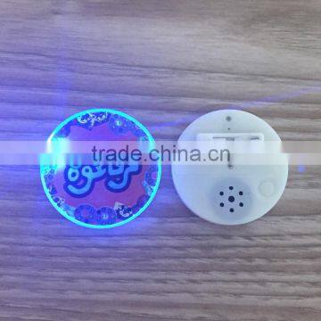 ABS Plastic Flashing LED Lights Music Sound Badge photo-2