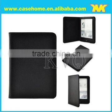 The machine frame model PU leather litchi grain different color for kindle case with auto sleep and wake for tolino vison