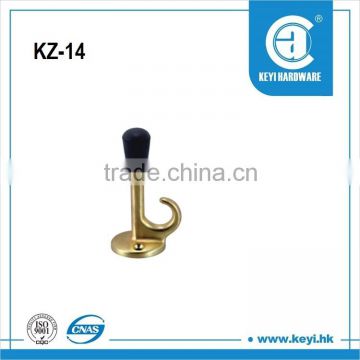 KZ-14 Zinc alloy Door Stop With Hook White Chrome Door Stopper Wall Mounted stops