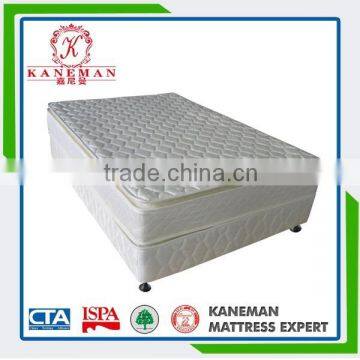 5 Star Hotel King Size Bed Base And Pillow Top Spring Mattresses With Boxspring