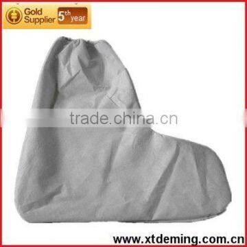 Disposable White Non-woven Foot Cover with Elastic