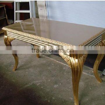 Golden painting classical dining table D1016