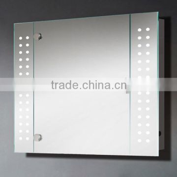 2013 china double door Glass lighted mirror cabinet