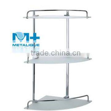 Triple Tier Bathroom Corner Shelf Corner Glass Bracket Coner Shelves Shower Caddy MK-011