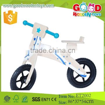 ET2002 High quality plywood blue handle bar wooden balanced bike for sale