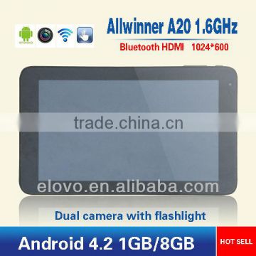 Newest 10.1 inch Allwinner A20 Dual core 1.6GHz Mid 1024*600 with Bluetooth HDMI Manufacturer in shenzhen