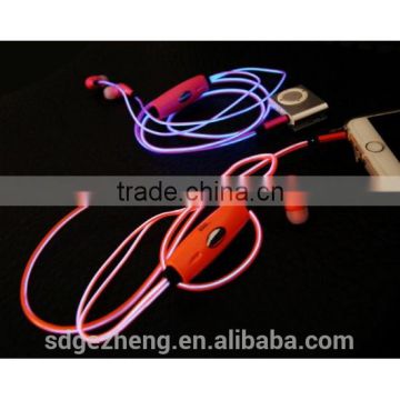 hotsale el earphone glow headphone with sound control