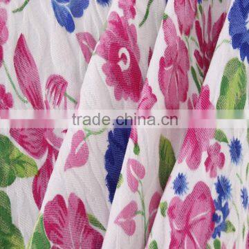 100% cotton poplin fabric china supplier printed flower designes use for garments