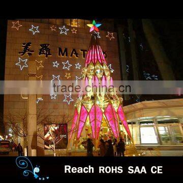 Best selling products motif christmas tree tower frame giant christmas tree outdoor commerical display with ball ornaments