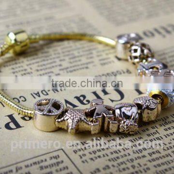 High Quality Charms Beads Fit DIY Bracelet Gold Fashion Bangles for Women photo-3