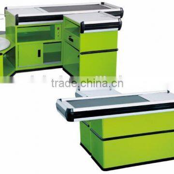 Belt conveyor checkout desk,automatic supermarket checkout table, cashier counter table