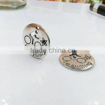 I Love Cycling Sport Charms Silver Custom Metal Charms 2016 photo-2
