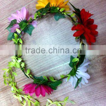 Any Colour Or White Rose Flower Headband crown Hair Head band Daisy Chain Wreath Crown H1052