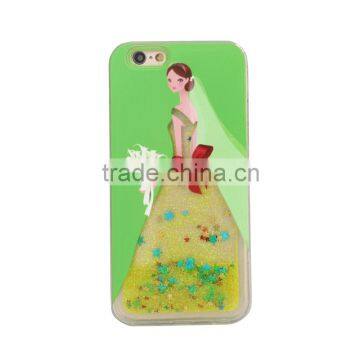 Wholesale girl pattern TPU liquid cell phone case for MOTO G4