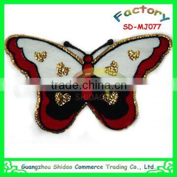 Butterfly with sequin design new style embroidery patch for garment decorative