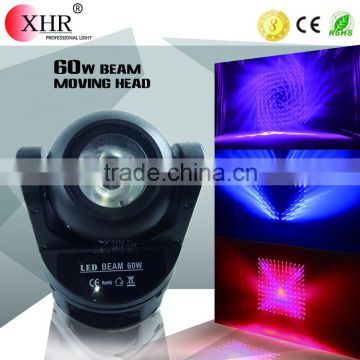 Color Stage LED 60W Moving Head Spot Light, RGBW Beam Moving Head Stage Effect Light