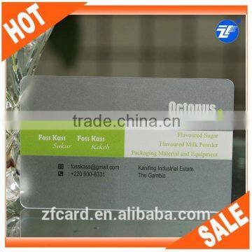 Plastic transparent cards blank