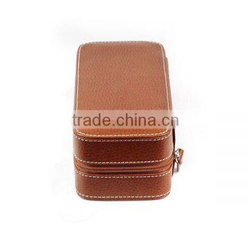 Wholesale Custom 2 Slot Leather Retainer For Man Watch With Zipper photo-2